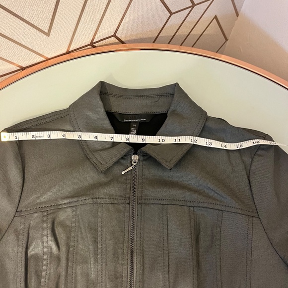 WHBM Gray Coated Moto Jacket Worn Once Like New - Picture 8 of 10